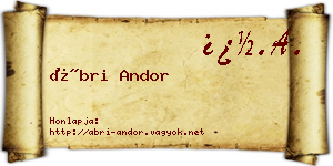 Ábri Andor névjegykártya