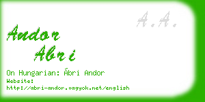 andor abri business card