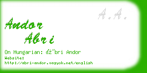 andor abri business card